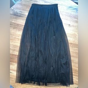 Elegant Black Maxi Skirt